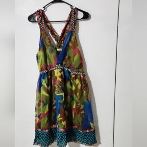 Just funky open v mini dress